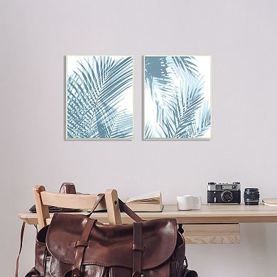 Stupell Home Decor Blue Ferns Abstract Framed Wall Art 2-piece Set