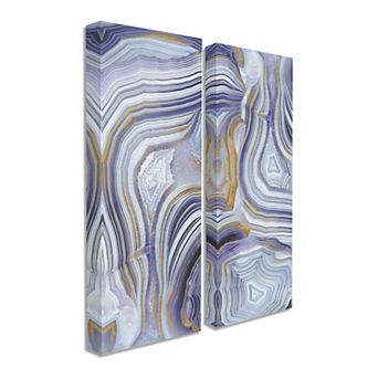 Stupell Home Decor Agate Crystal Pattern Canvas Wall Art 2 pc Set