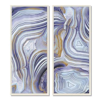 Stupell Home Decor Agate Crystal Pattern Plaque Wall Art 2 pc Set
