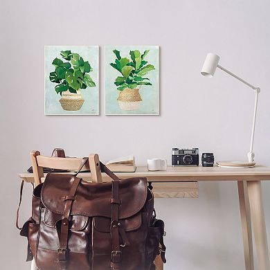 Stupell Home Decor Serene Monstera Plant Canvas Wall Art 2-piece Set