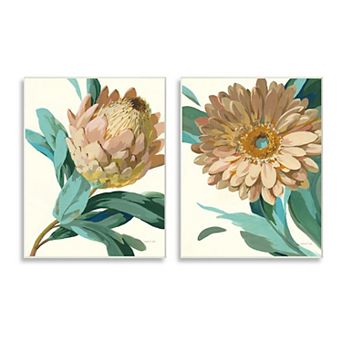 Stupell Home Decor Garden Flower Plaque Wall Art 2 pc Set