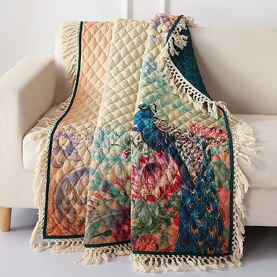 Barefoot Bungalow Eden Peacock Throw