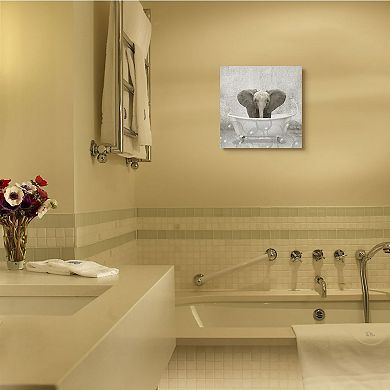 Stupell Home Decor Elephant Bath Time Canvas Wall Art