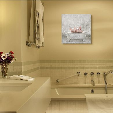 Stupell Home Decor Piglets Bath Time Canvas Wall Art