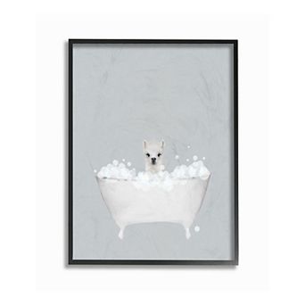 Stupell Home Decor Alpaca Bath Framed Wall Art
