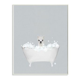 Stupell Home Decor Alpaca Bath Plaque Wall Art