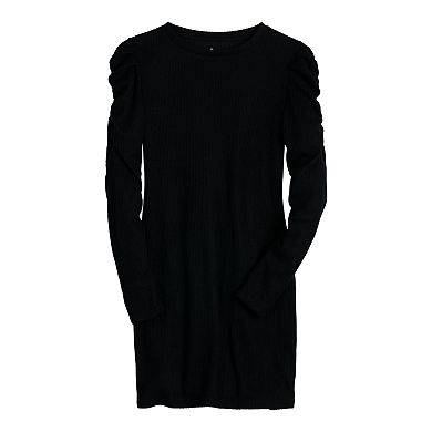 Juniors' SO® Puff-Pleated Sleeve Bodycon Dress