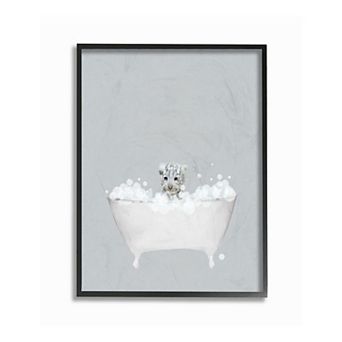 Stupell Home Decor White Tiger Bath Framed Wall Art