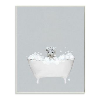 Stupell Home Decor White Tiger Bath Plaque Wall Art