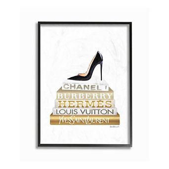 Stupell Home Decor Black Heels Framed Canvas Wall Art