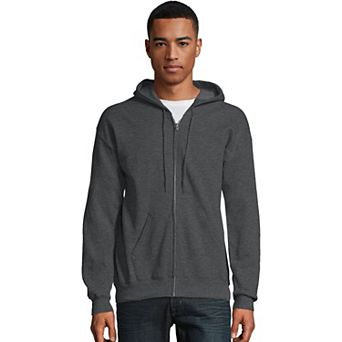 Men's Hanes® EcoSmart Fleece Full-Zip Hooded Jacket