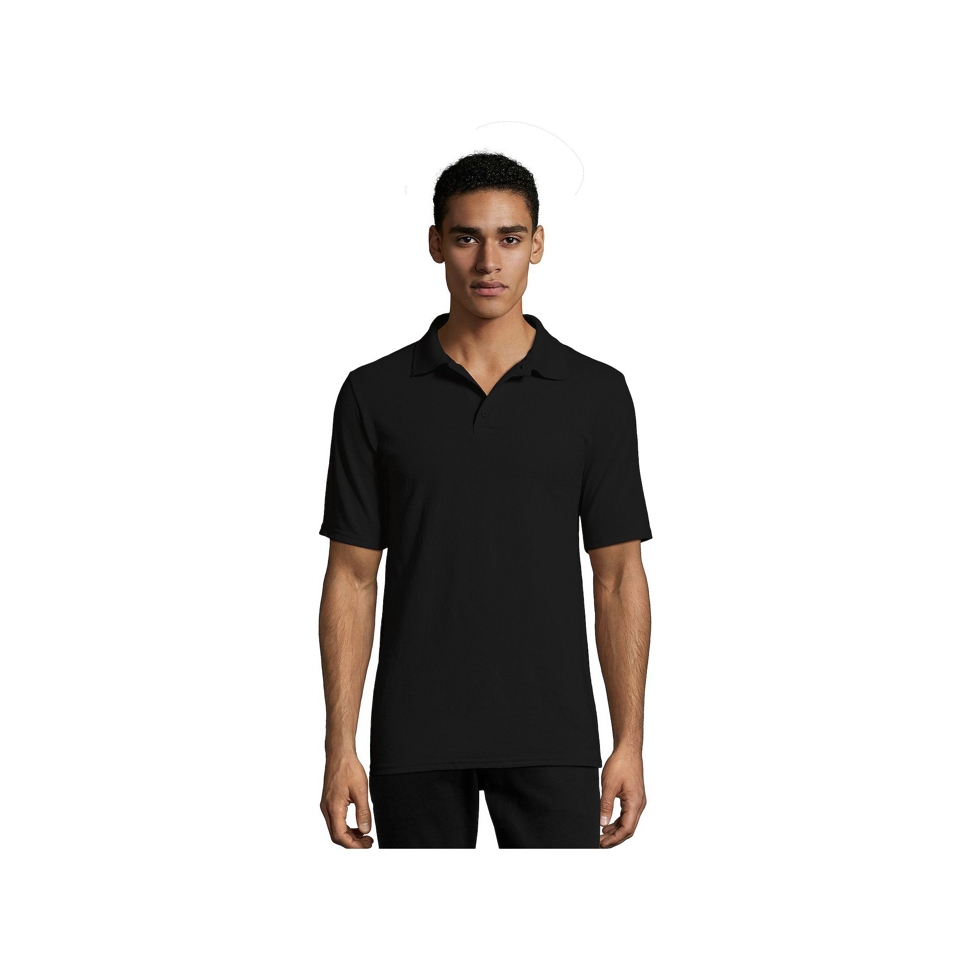 Mens Hanes® X-Temp Fresh IQ Classic-Fit Pique Polo, Size: Small, Black
