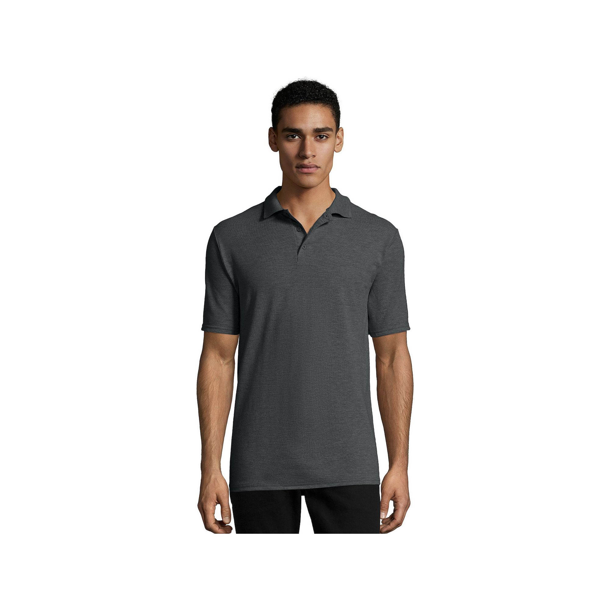 Mens Hanes® X-Temp Fresh IQ Classic-Fit Pique Polo, Size: Small, Grey Hea