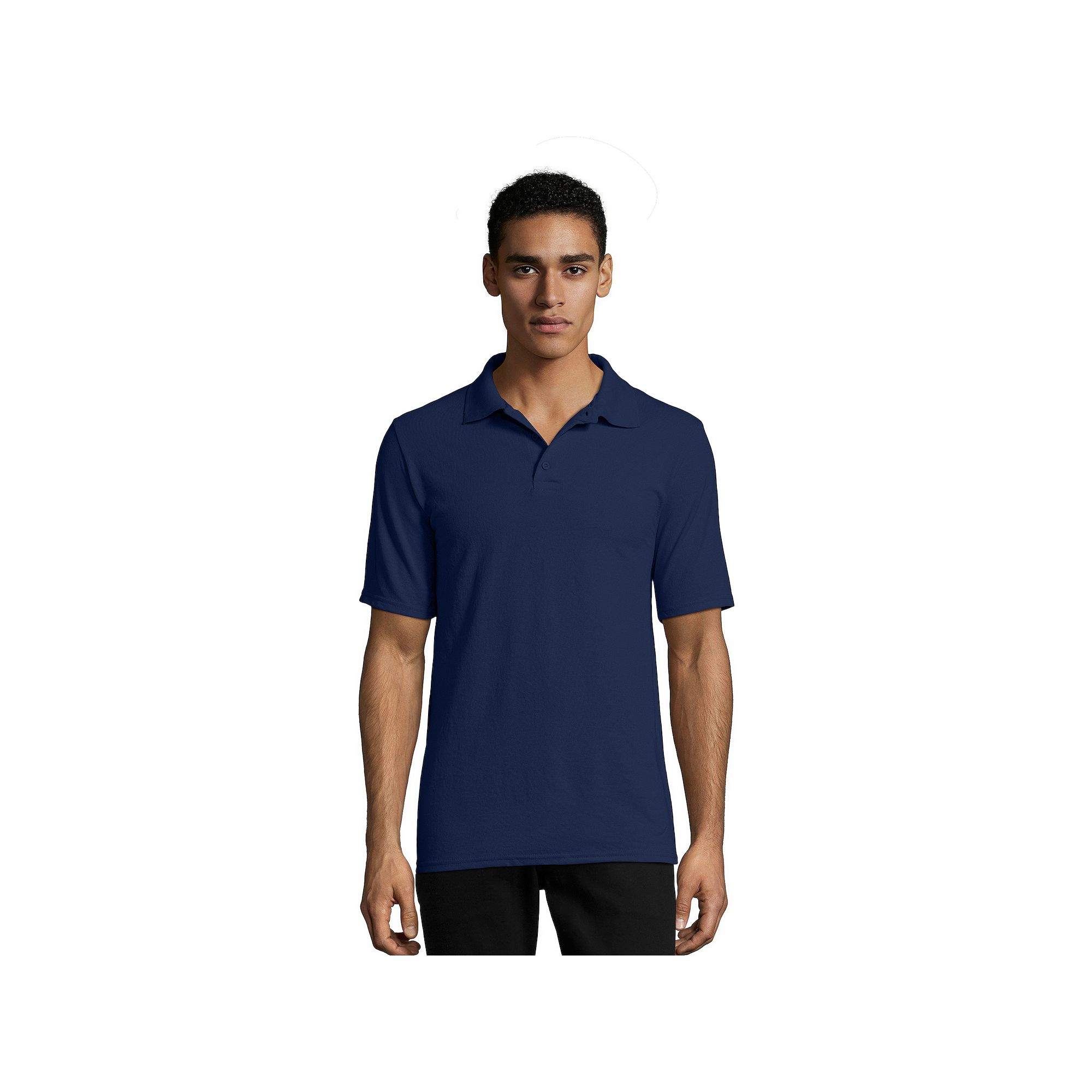 Mens Hanes® X-Temp Fresh IQ Classic-Fit Pique Polo, Size: Small, Navy1