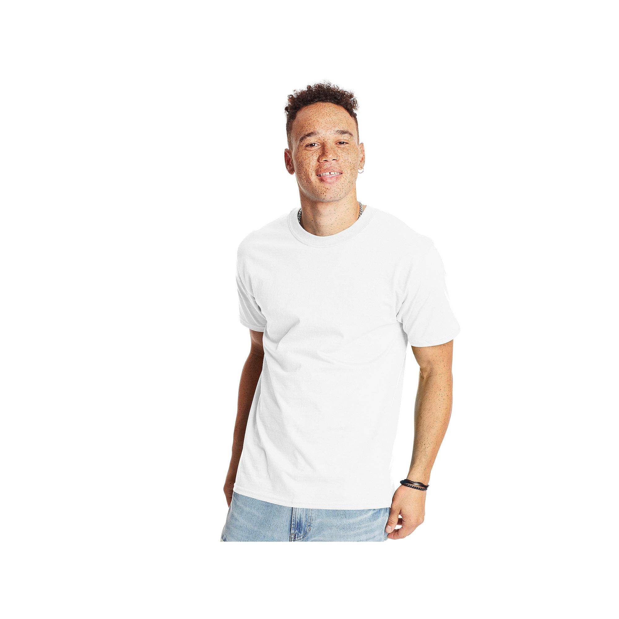 Mens Hanes® Beefy Heavyweight Tee, Size: Small, White