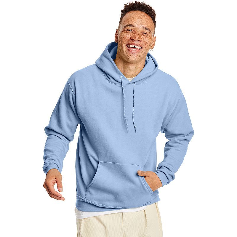 Men's Hanes® EcoSmart Fleece Pullover Hoodie, Size: XXL, Light Blue
