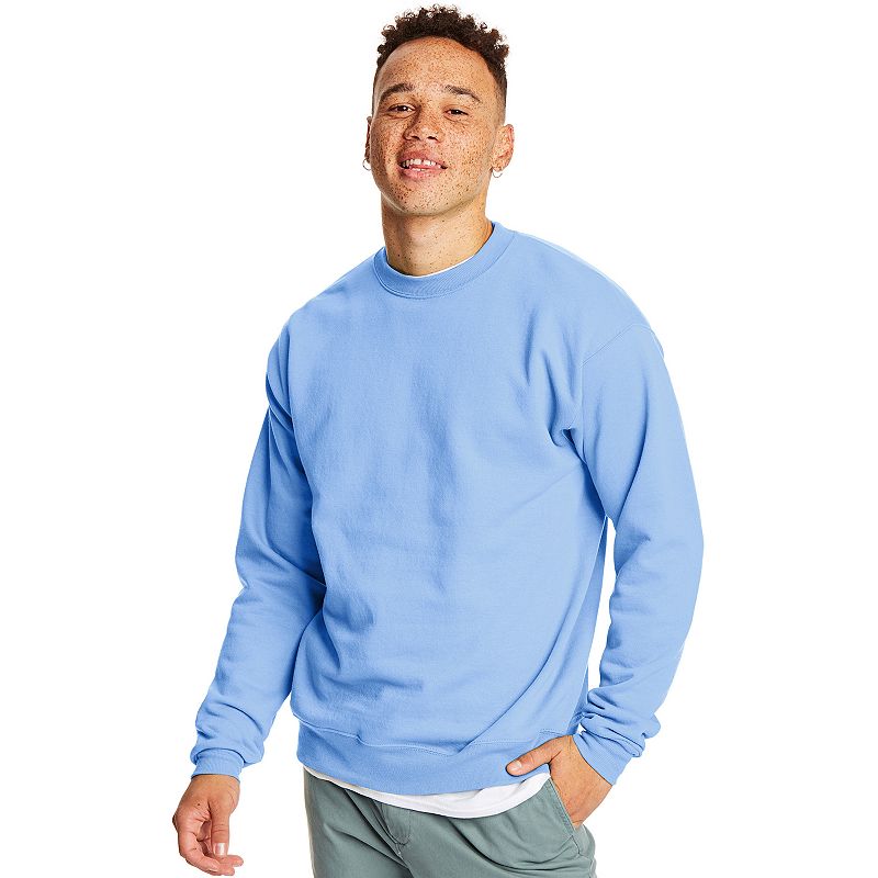 Men's Hanes® EcoSmart Fleece Sweatshirt, Size: XL, Light Blue