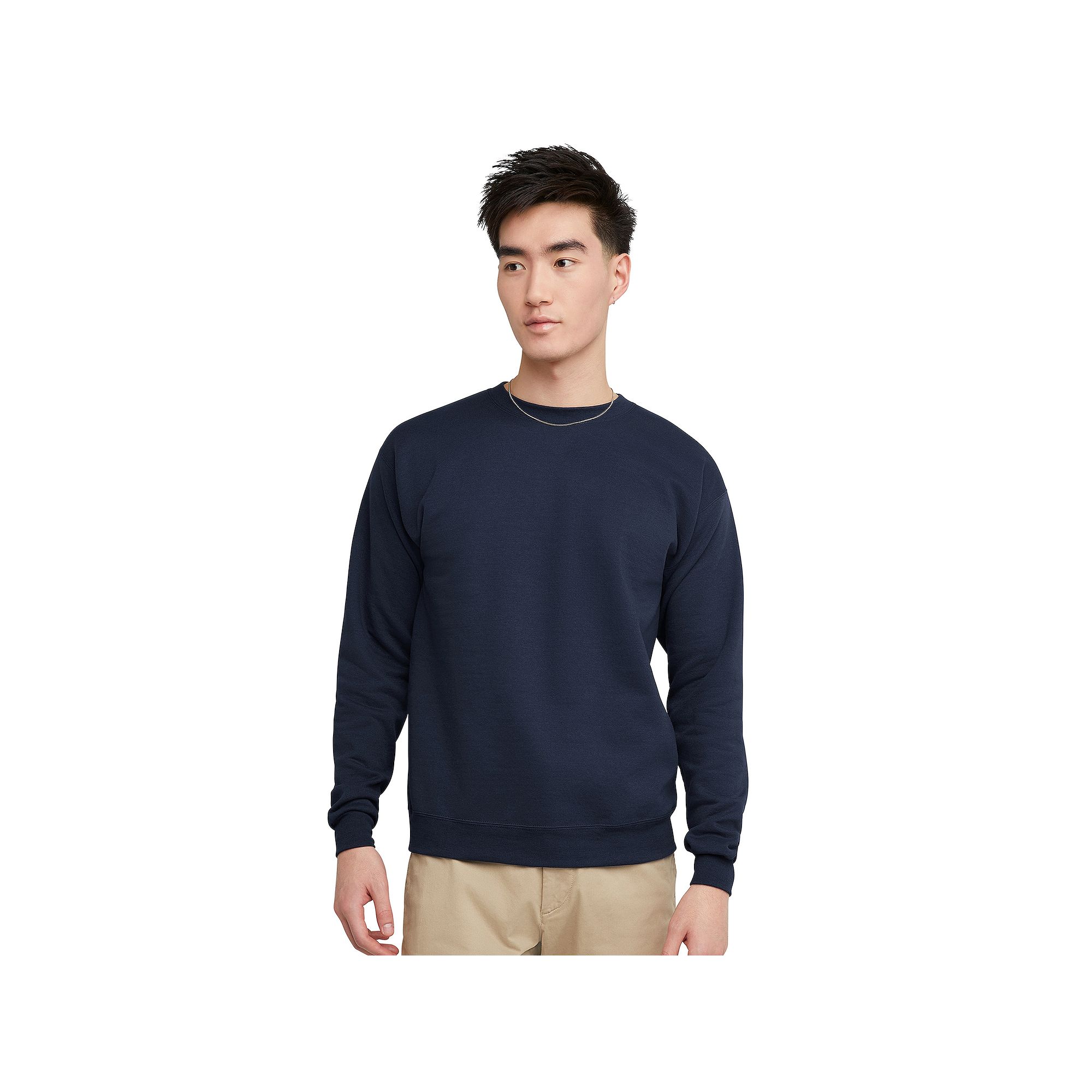 Mens Hanes® EcoSmart Fleece Sweatshirt, Size: Small, Blue