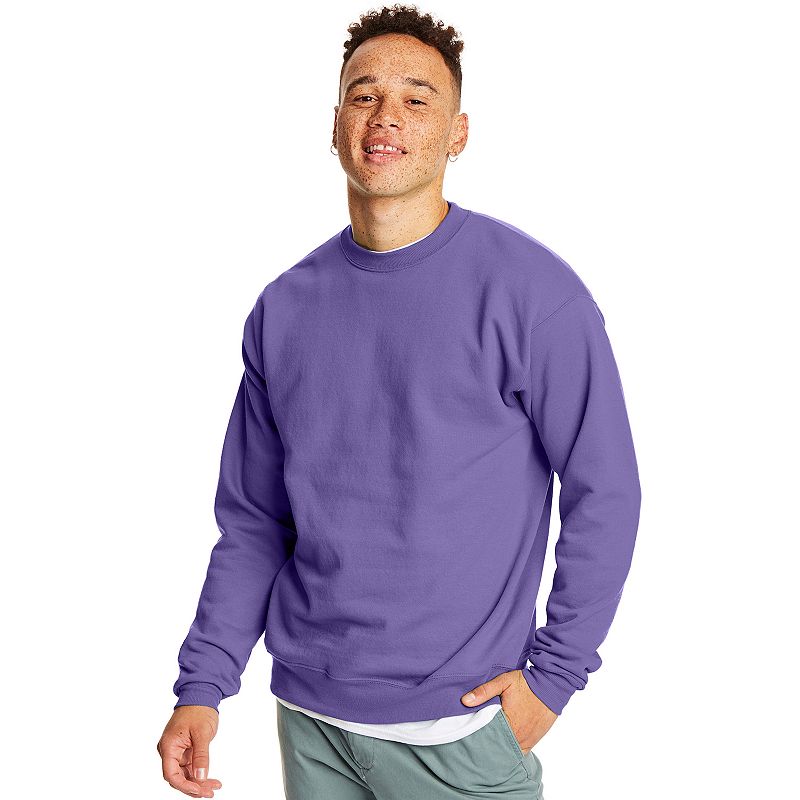 Men's Hanes® EcoSmart Fleece Sweatshirt, Size: Small, Purple