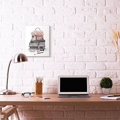 Stupell Home Decor Fashion Bookstack Plaque Wall Art