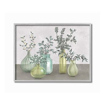 Stupell Home Decor Plants Vases Gray Framed Wall Art