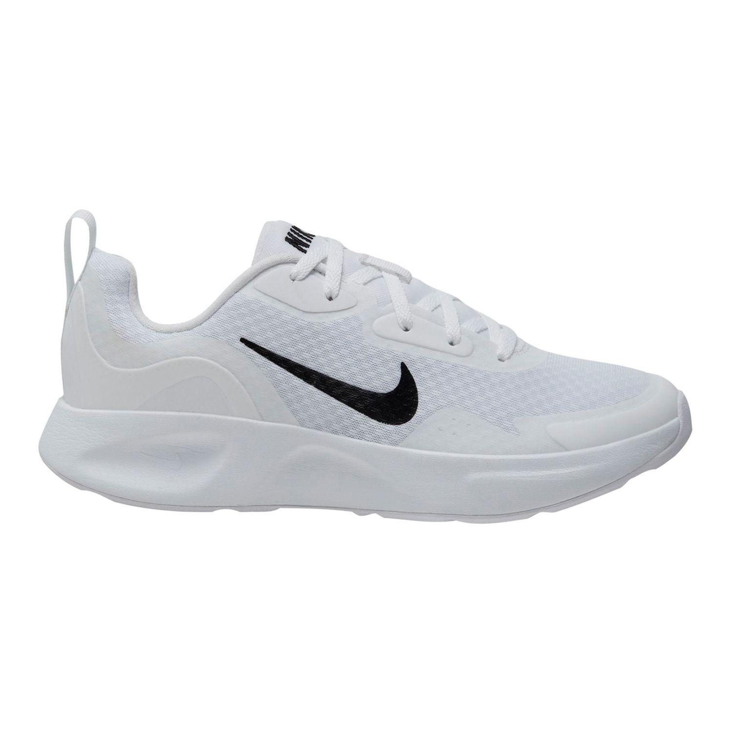 white nike shoes black swoosh