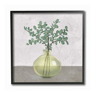 Stupell Home Decor Plant Round Vase Framed Wall Art
