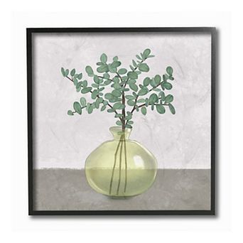 Stupell Home Decor Plant Round Vase Framed Wall Art