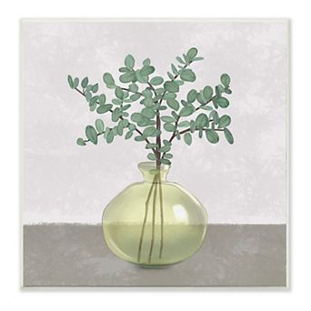 Stupell Home Decor Plant Round Vase Plaque Wall Art