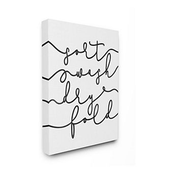 Stupell Home Decor Sort Wash Dry Fold Laundry Canvas Wall Art