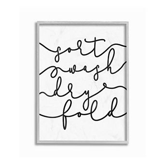 Stupell Home Decor Sort Wash Dry Laundry Framed Wall Art