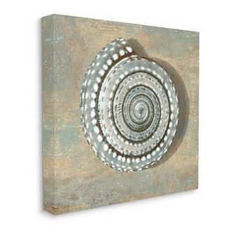 Stupell Home Decor Spiral Shell Beach Canvas Wall Art
