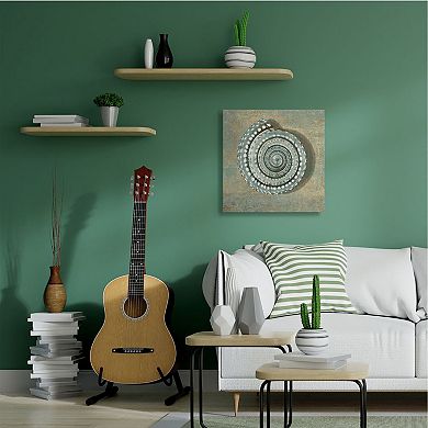 Stupell Home Decor Spiral Shell Beach Canvas Wall Art