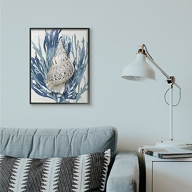 Stupell Home Decor Shell Coral Beach Framed Wall Art