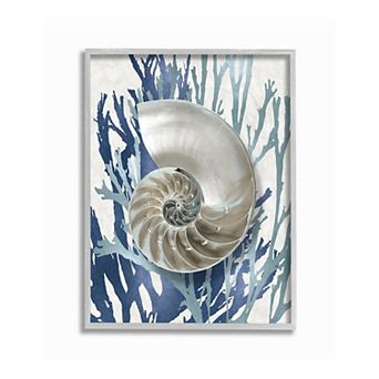 Stupell Home Decor Shell Coral Framed Wall Art