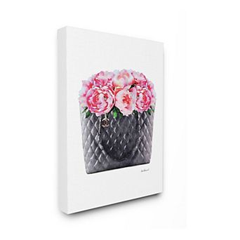 Stupell Home Decor Pink Flower Purse Canvas Wall Art
