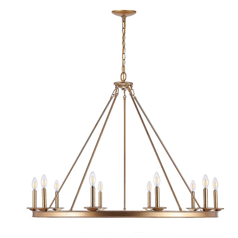 Safavieh Te-Lighta 10-Light Chandelier, Gold Painted
