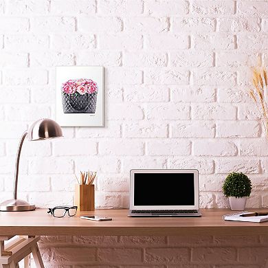 Stupell Home Decor Pink Flower Purse Plaque Wall Art