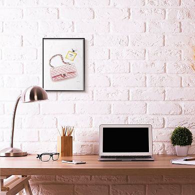 Stupell Home Decor Pink Purse Framed Wall Art
