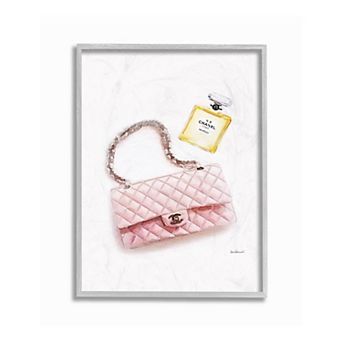 Stupell Home Decor Pink Purse Glam Framed Wall Art