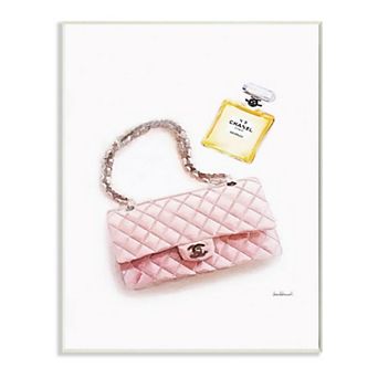 Stupell Home Decor Pink Purse Plaque Wall Art