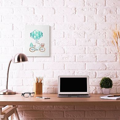 Stupell Home Decor Blue Balloon Bike Canvas Wall Art