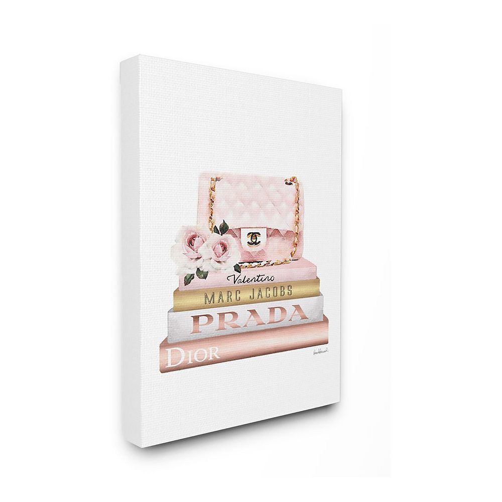 Stupell Home Decor Pink Purse Canvas Wall Art