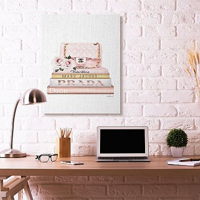 Stupell Home Decor Pink Purse Canvas Wall Art