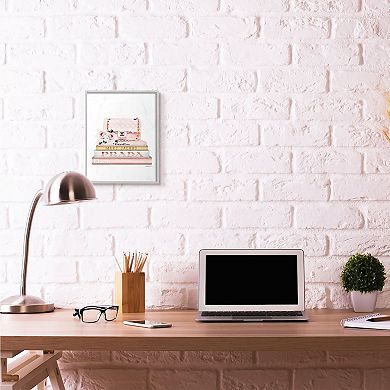 Stupell Home Decor Pink Purse Framed Wall Art