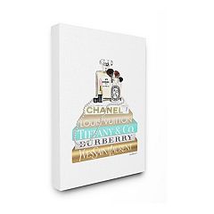 The Stupell Home Decor Collection Glam Fashion Book Stack Grey Bow