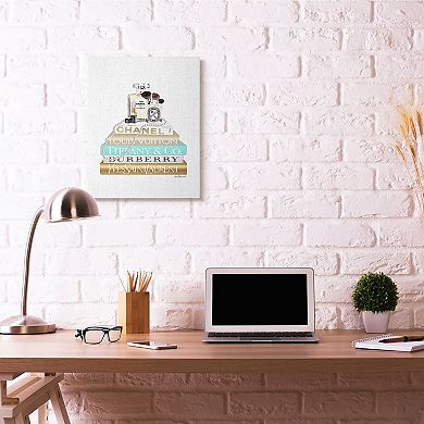 Stupell Home Decor Bookstack Fashion Canvas Wall Art