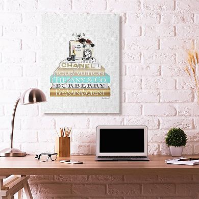 Stupell Home Decor Bookstack Fashion Canvas Wall Art