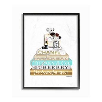 Stupell Home Decor Perfume Bookstack Framed Wall Art