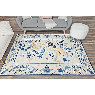 Rugs America Gardenia Floral Print Area Rug